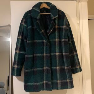 Plaid Sherpa Coat